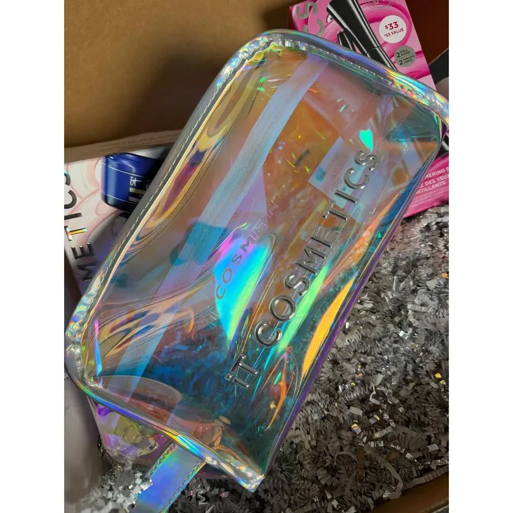 New IT Cosmetics Skincare Makeup Gift Set Confidence Cream Mascara Bag